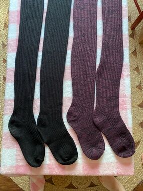 2 pairs over knee torrid socks